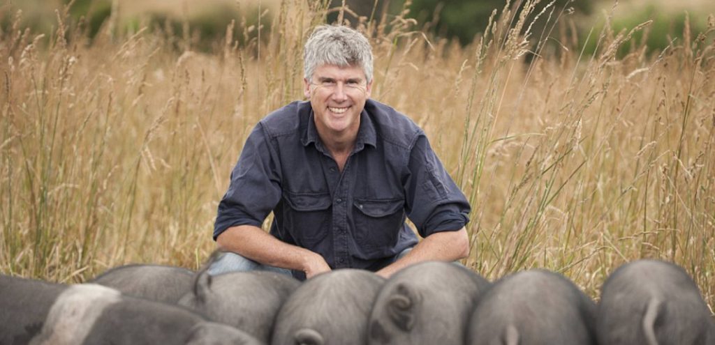 Matthew Evans the Gourmet Farmer lives in the Huon Valley and provides experiences at his property, Fat Pig Farm