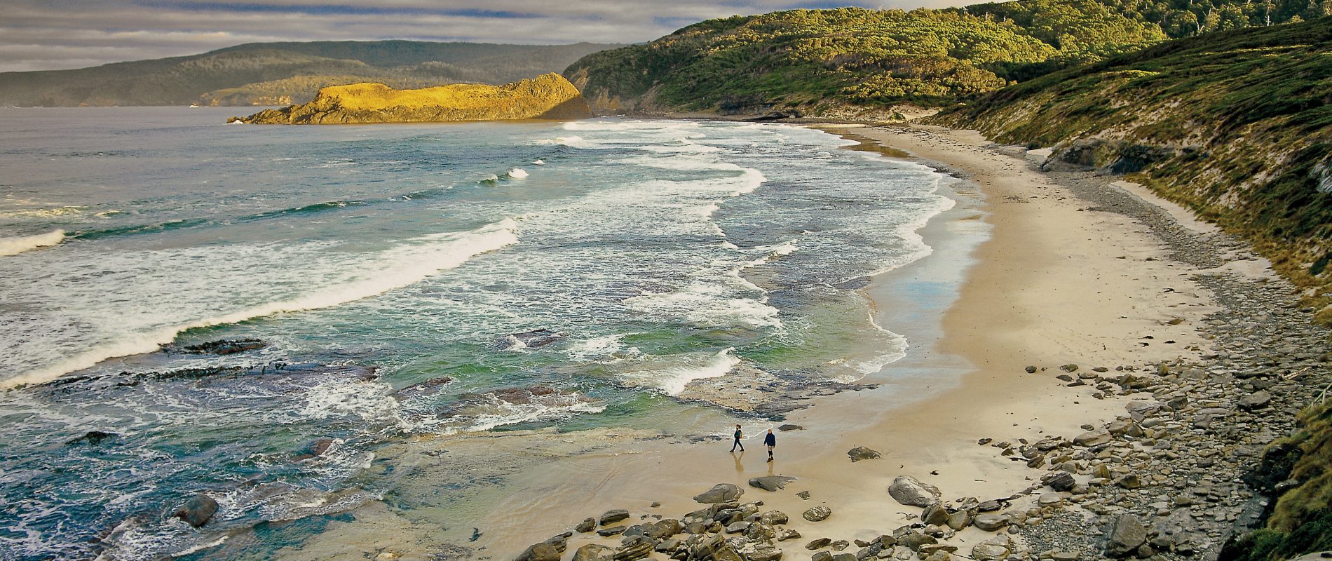 South Cape Bay Walk begins at Cockle Creek Recherche Bay