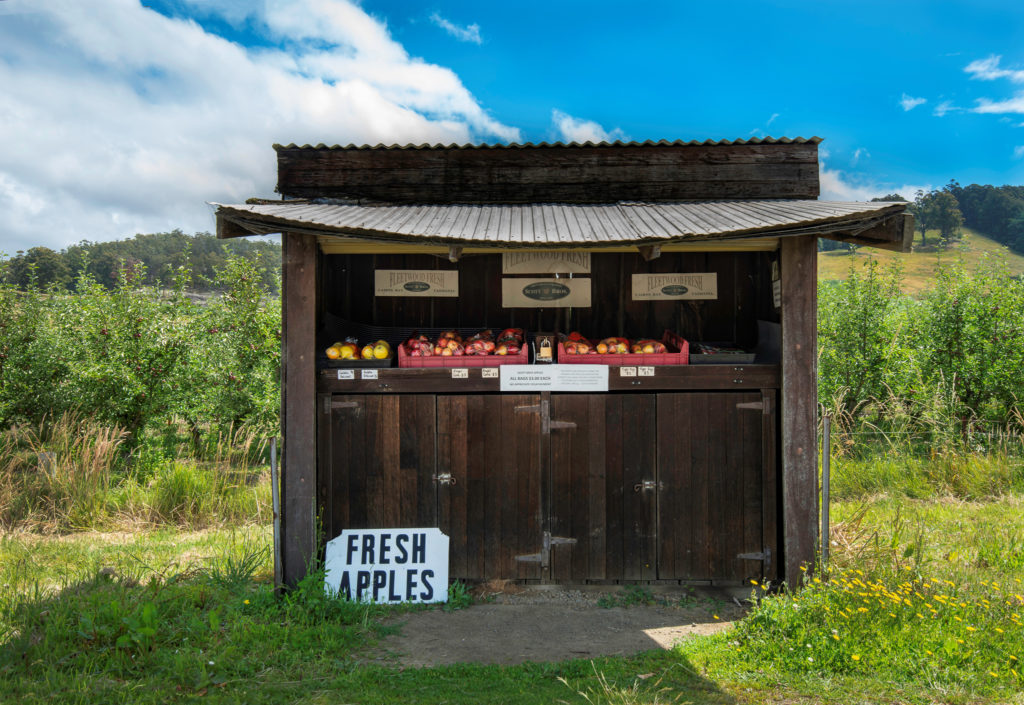 Scotts Road Apple Stand - Best place to live in Tasmania