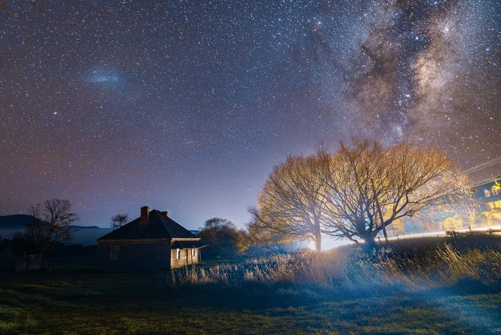 Starry night sky in the Huon Valley